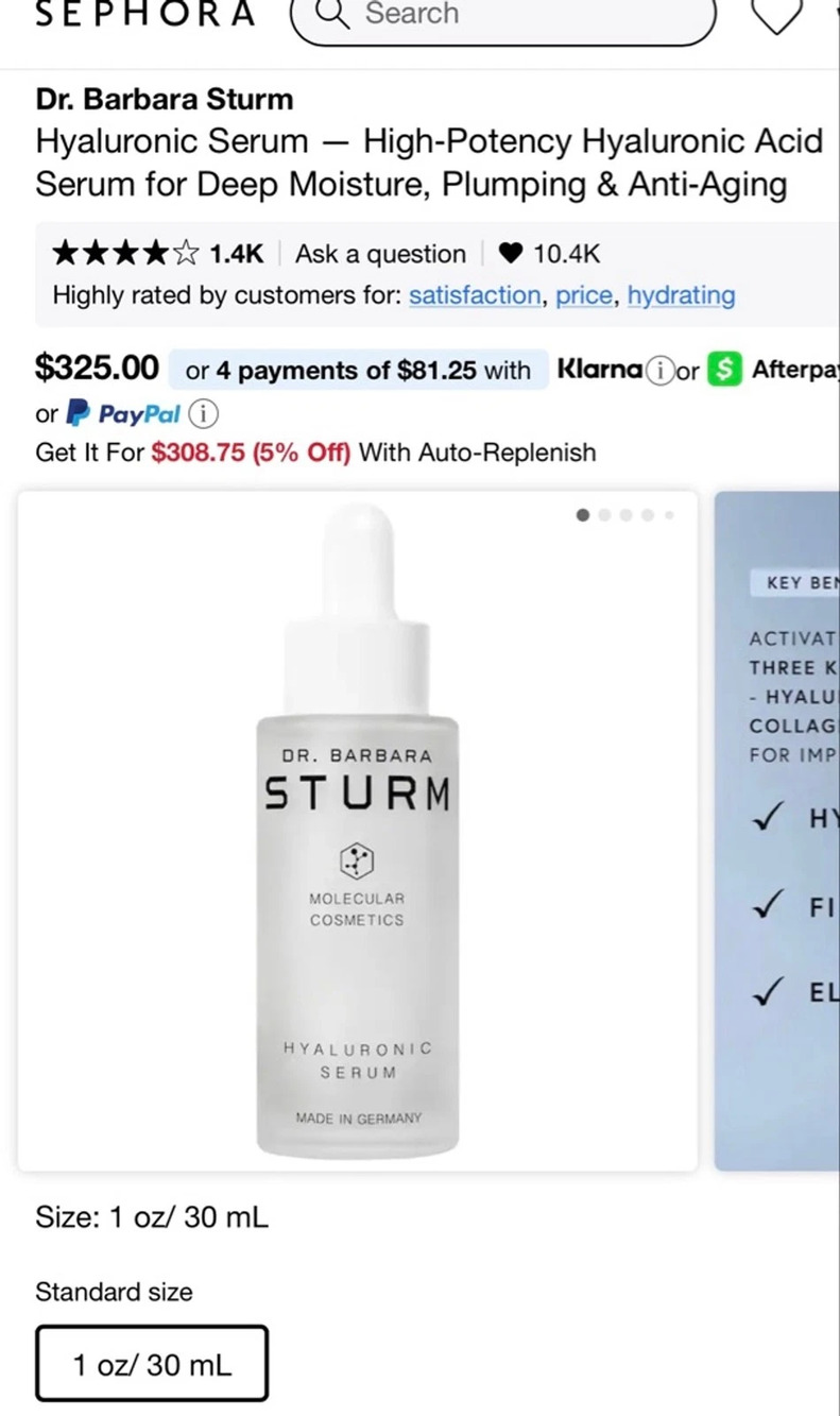 Dr. Barbara Sturm Hyaluronic Serum 30ml